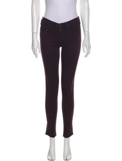 Pre-owned Rag & Bone Mid-rise Skinny Leg Jeans In Purple