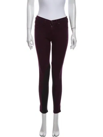 Pre-owned Rag & Bone Mid-rise Skinny Leg Jeans In Purple