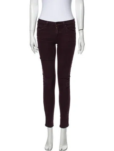 Pre-owned Rag & Bone Mid-rise Skinny Leg Jeans In Purple