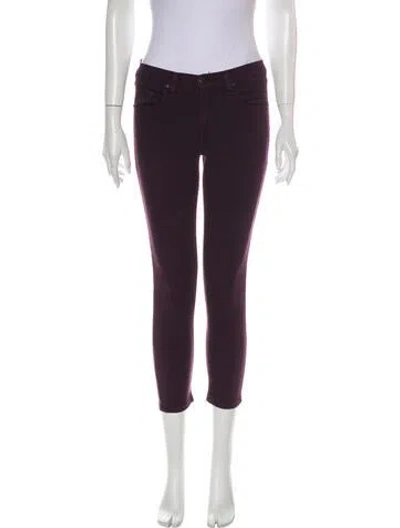 Pre-owned Rag & Bone Mid-rise Skinny Leg Jeans In Purple