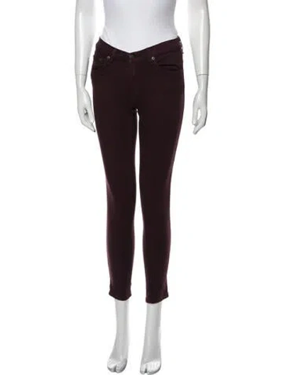 Pre-owned Rag & Bone Mid-rise Skinny Leg Jeans In Purple