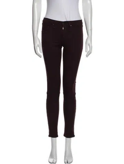 Pre-owned Rag & Bone Mid-rise Skinny Leg Jeans In Purple