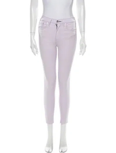 Pre-owned Rag & Bone Mid-rise Skinny Leg Jeans In Purple