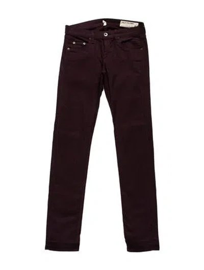 Pre-owned Rag & Bone Mid-rise Skinny Leg Jeans In Purple