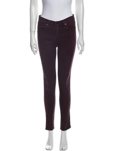 Pre-owned Rag & Bone Mid-rise Skinny Leg Jeans In Purple