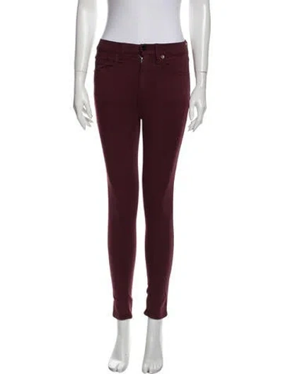 Pre-owned Rag & Bone Mid-rise Skinny Leg Jeans In Red
