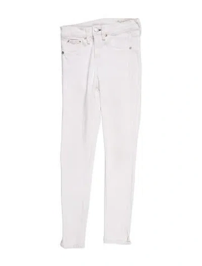 Pre-owned Rag & Bone Mid-rise Skinny Leg Jeans In White
