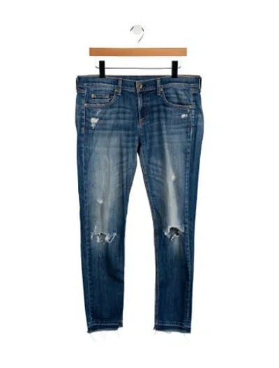Pre-owned Rag & Bone Mid-rise Straight Leg Jeans In Blue