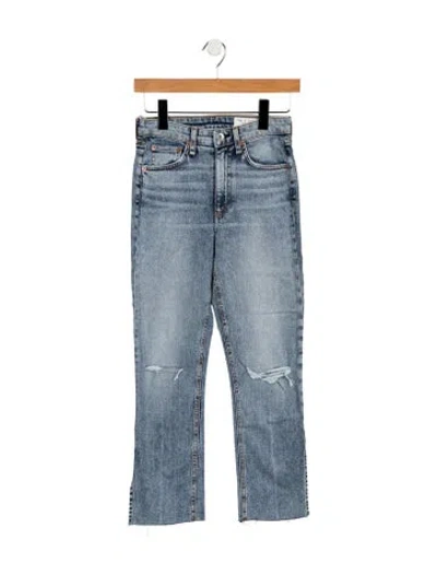 Pre-owned Rag & Bone Mid-rise Straight Leg Jeans In Blue