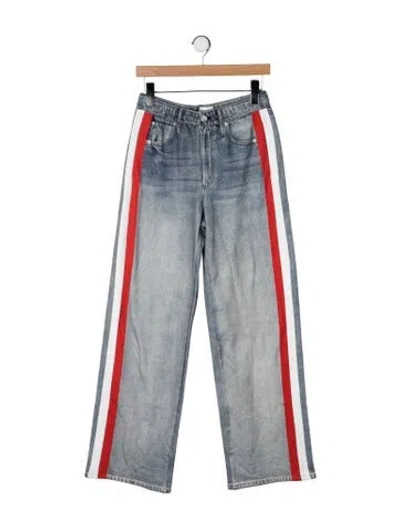 Pre-owned Rag & Bone Mid-rise Straight Leg Jeans W/ Tags In Blue