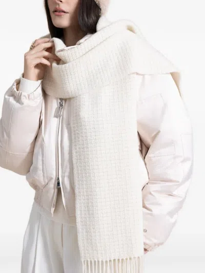 Rag & Bone Mila Fringed Scarf In White