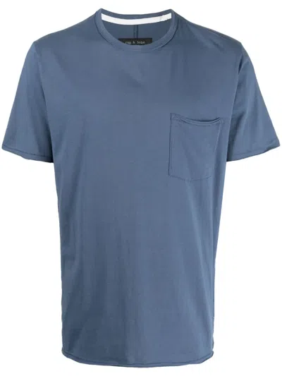 Rag & Bone Miles Cotton T-shirt In 蓝色