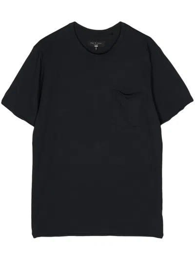 Rag & Bone Miles Cotton-jersey T-shirt In Blue