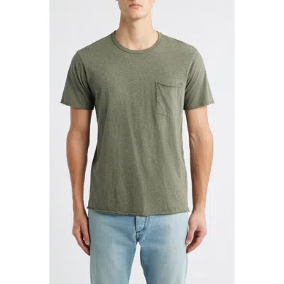 Rag & Bone Miles Melange Pocket T-shirt In Green