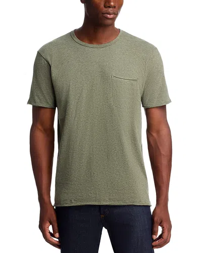 Rag & Bone Miles Melange Pocket Tee In Green