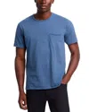 Rag & Bone Miles Melange Pocket Tee In Blue