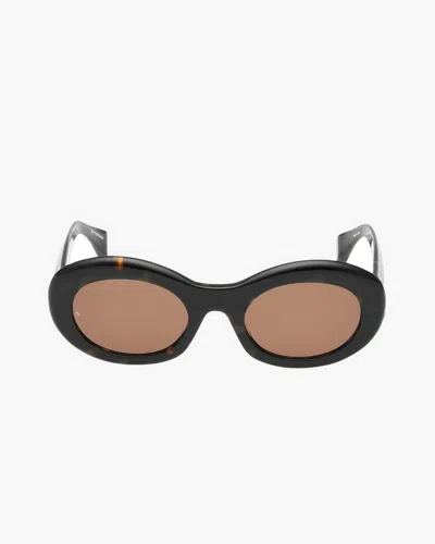 Rag & Bone Miley Oval Sunglasses In Brown
