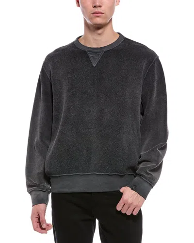 Rag & Bone Milo Textured Crewneck Sweatshirt In Gray