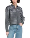 Rag & Bone Mina Multi Stripe Shirt In Blue