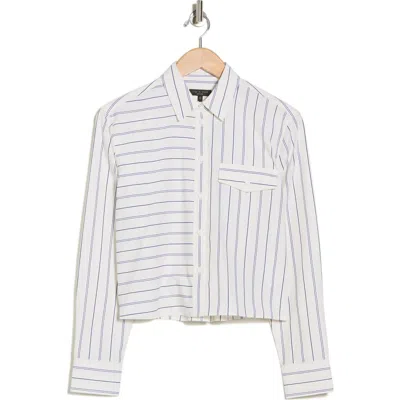 Rag & Bone Mina Multistripe Button-up Shirt In White