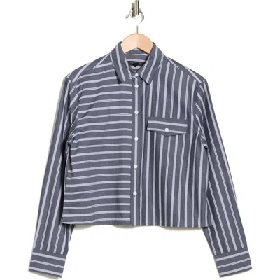 Rag & Bone Mina Multistripe Button-up Shirt In Gray