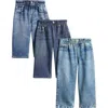 Rag & Bone Mini Miramar Assorted 3-pack Cotton Terry Sweatpant Jeans In Blue