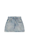 Rag & Bone Mini Miramar Terry Skirt In Blue