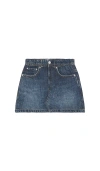 Rag & Bone Mini Miramar Terry Skirt In Blue