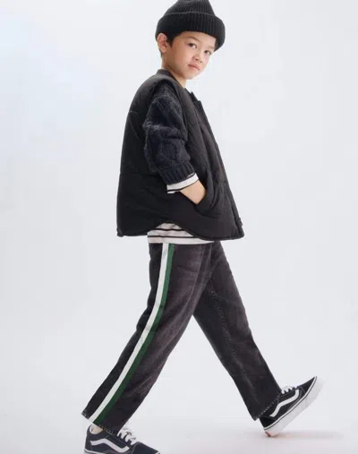 Rag & Bone Mini Rb Miramar Track Pants In Black