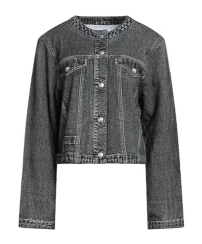 Rag & Bone Minimalist Denim Jacket In Gray