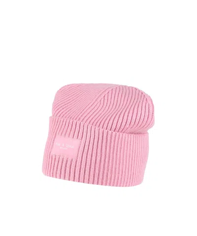 Rag & Bone Minimalist Knit Beanie In Pink