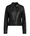 Rag & Bone Long-sleeved Leather Jacket In Black