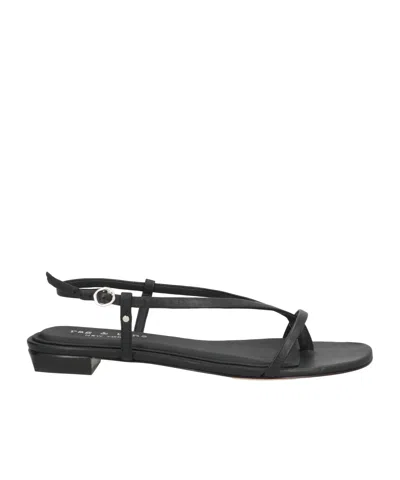 Rag & Bone Minimalist Leather Sandals In Animal Print