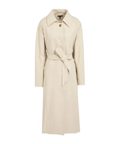Rag & Bone Minimalist Long Trench Coat In Neutral