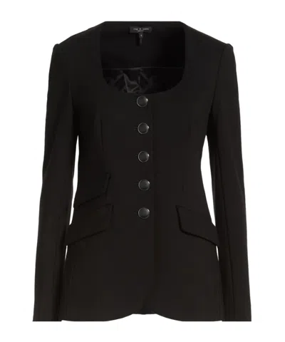 Rag & Bone Minimalist Single-breasted Blazer In Animal Print