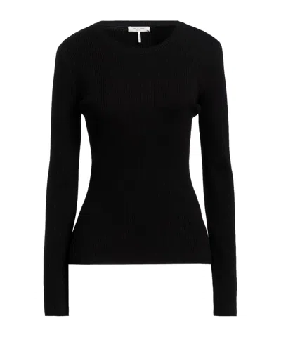 Rag & Bone Minimalist Solid Color Knit Top In Black
