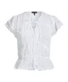 Rag & Bone Minimalist Solid Short-sleeve Top In White