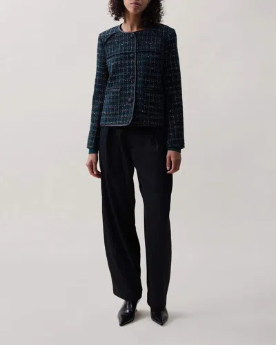 Rag & Bone Mira Tweed Jacket In Blue