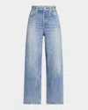 Rag & Bone Miramar Andi Cotton-terry Ankle Jeans In Blue