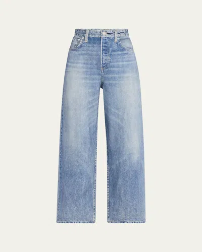 Rag & Bone Miramar Andi Cotton-terry Ankle Jeans In Blue