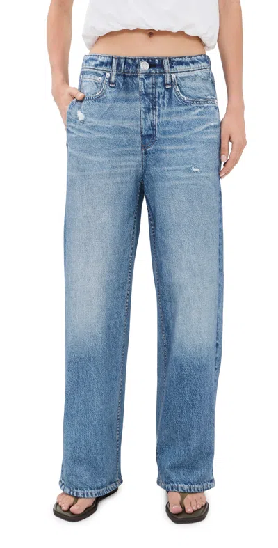 Rag & Bone Miramar Ankle Pull On Wide Leg Pants Minetta In Blue