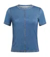 Rag & Bone Miramar Crewneck Baby Tee In Blue