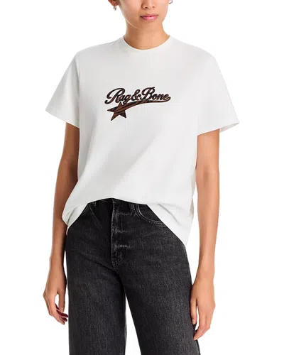 Rag & Bone Miramar Cotton Logo Graphic Tee In White