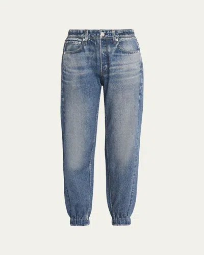 Rag & Bone Miramar Cotton-terry Joggers In Blue