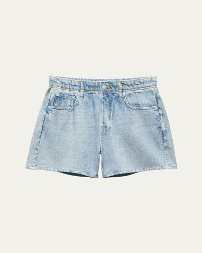 Rag & Bone Miramar Cotton-terry Walking Shorts In Blue