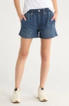 Rag & Bone Miramar Cotton Terry Walking Shorts In Blue