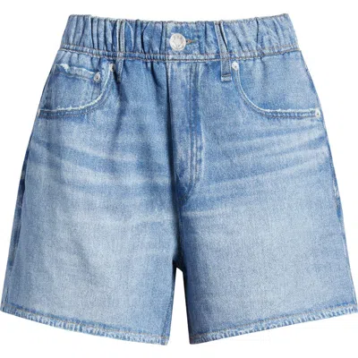 Rag & Bone Miramar Cotton Terry Walking Shorts In Blue