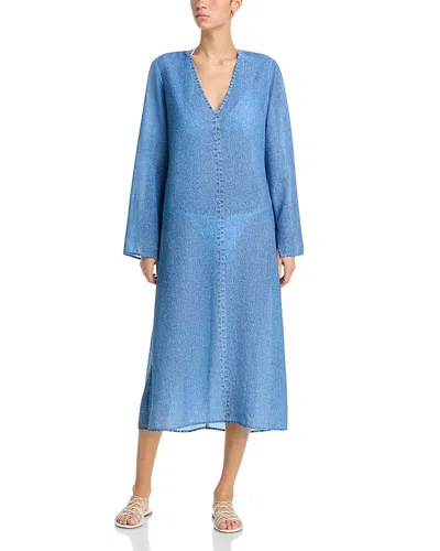 Rag & Bone Rb Miramar Crinkle Long Sleeve Cover-up Dress In Multi