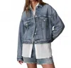 Rag & Bone Miramar Denim Trucker Jacket In Walker In Blue