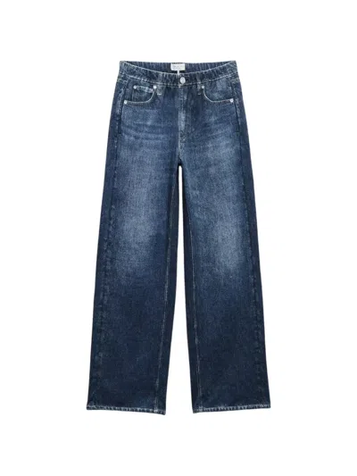 Rag & Bone Miramar Denim-effect Trousers In Blue